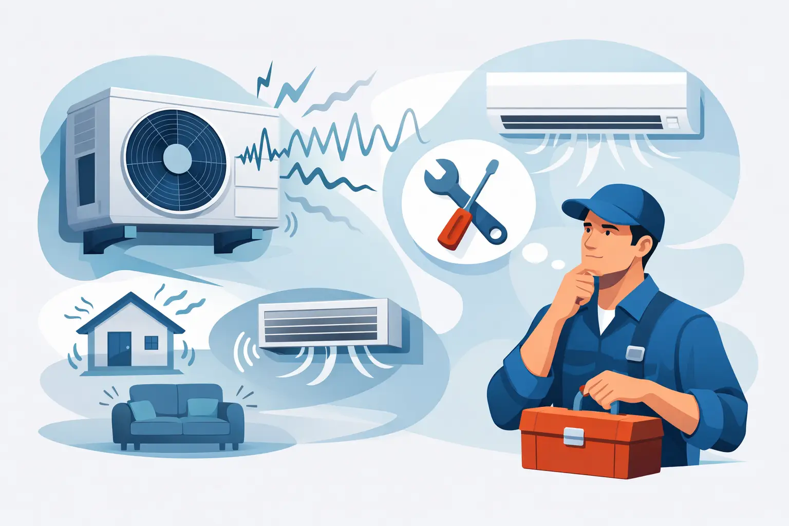 AC Noise Causes and When to Call a Technician